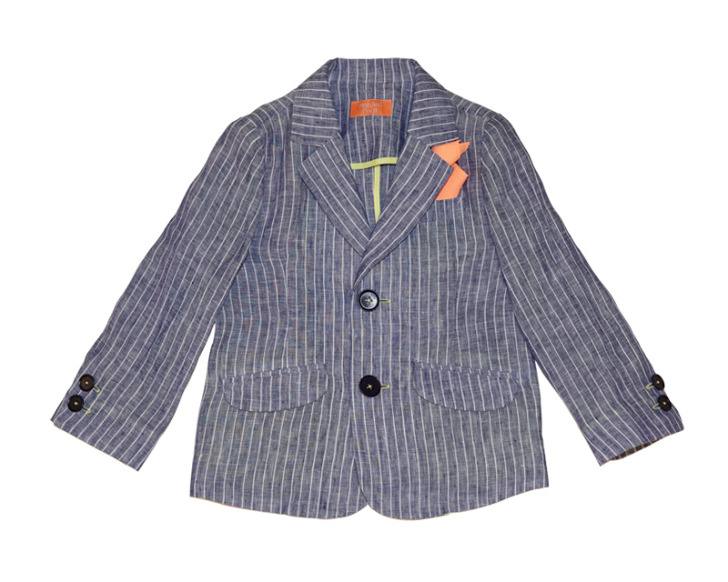 STRIPE LINEN SUIT (BLUE)