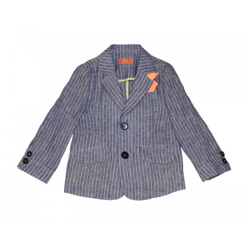 STRIPE LINEN SUIT (BLUE)