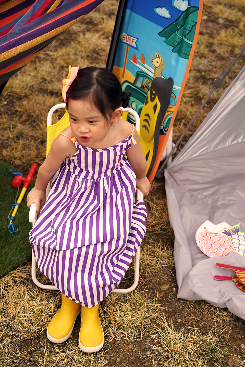 TASSEL STRIPE DRESS (PURPLE) - 50% 할인