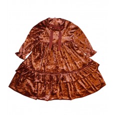 VELVET PRINCESS DRESS (BROWN)