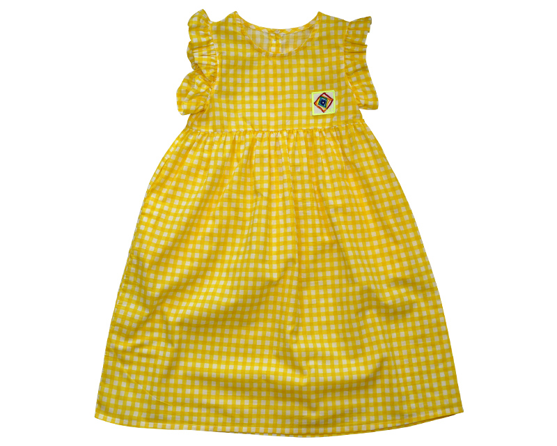 GINGHAM CHECK DRESS (YELLOW) - 40% 할인