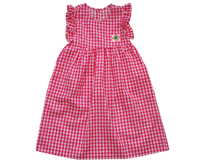 GINGHAM CHECK DRESS (PINK) - 40% 할인