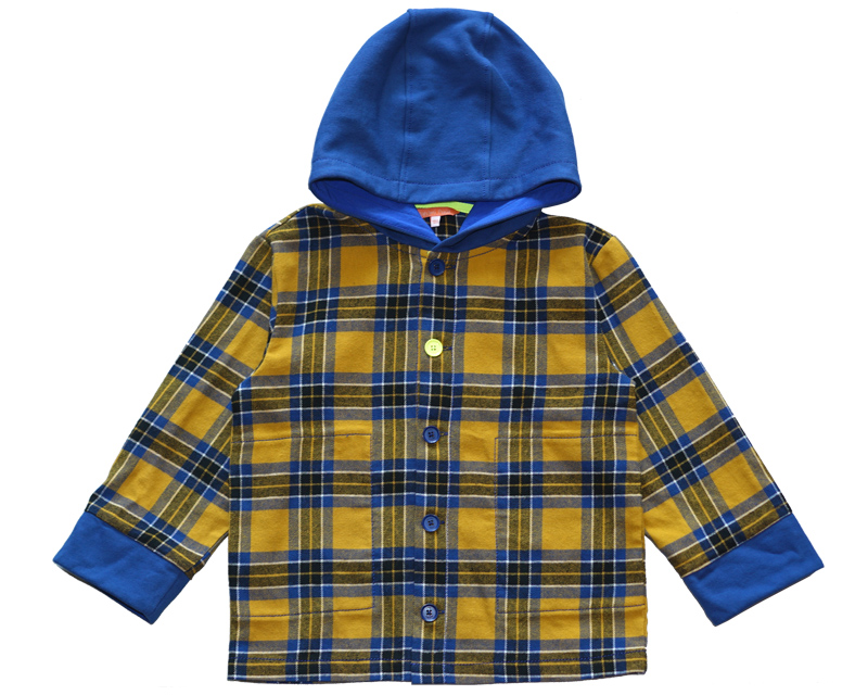 HOODY CHECK SHIRT (BLUE) - 30% 할인