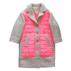 UNIQUE PATCHED PADDING COAT (PINK)